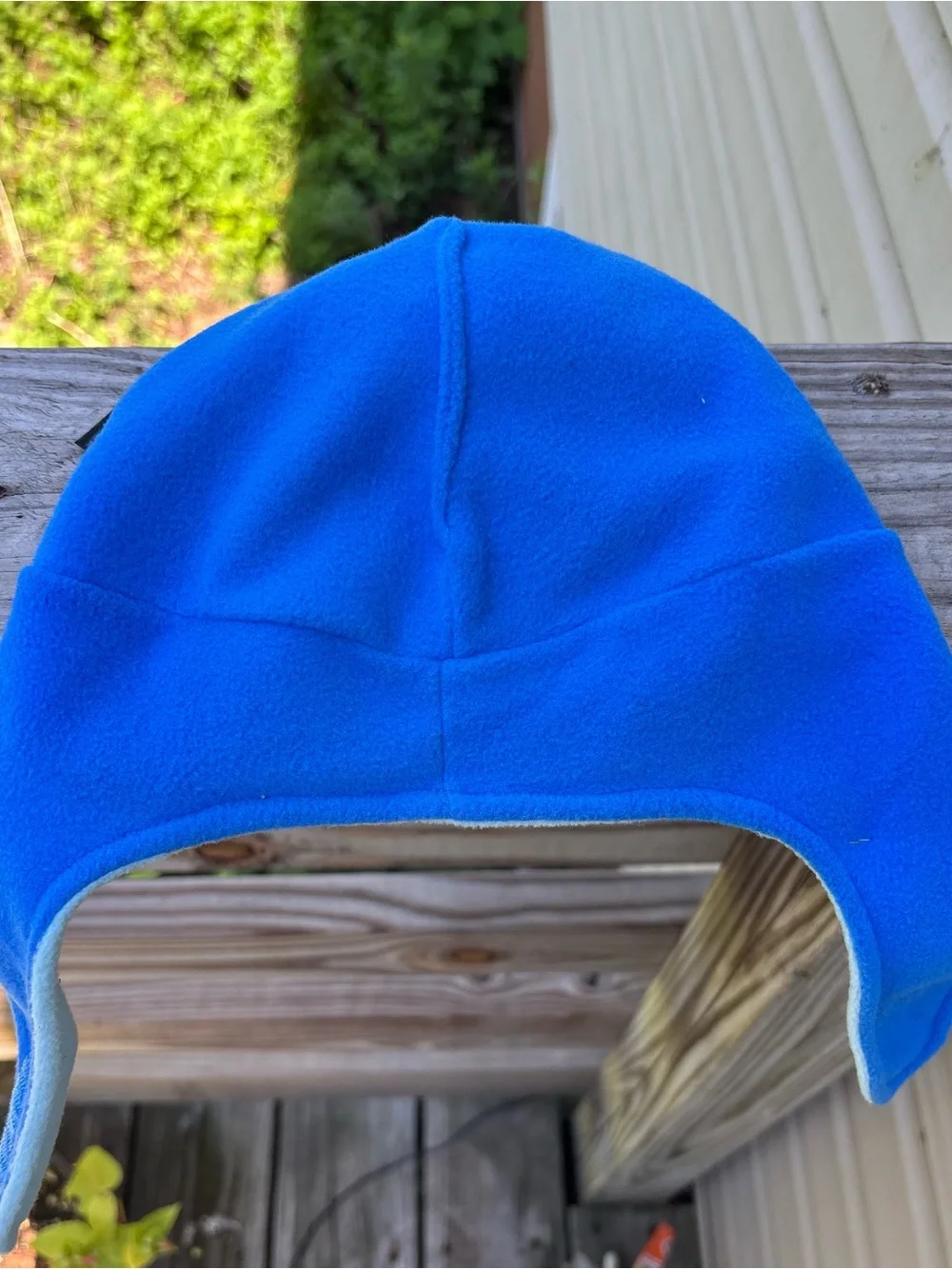 The North Face Kids Light Blue Pom Fleece Beanie